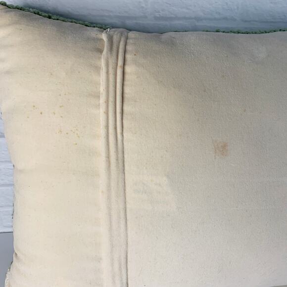 Santa Christmas Hooked Wool Pillow Peking Handicraft Rectangle Lumbar - Picture 4 of 8